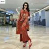 Women's two-piece printed top wide-leg pants set