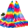 Rainbow silk scarf