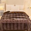 Imitation Mink Hair Fur Blanket High-End Double-Layer Thickened Throw